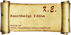 Keszthelyi Edina névjegykártya