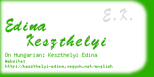 edina keszthelyi business card